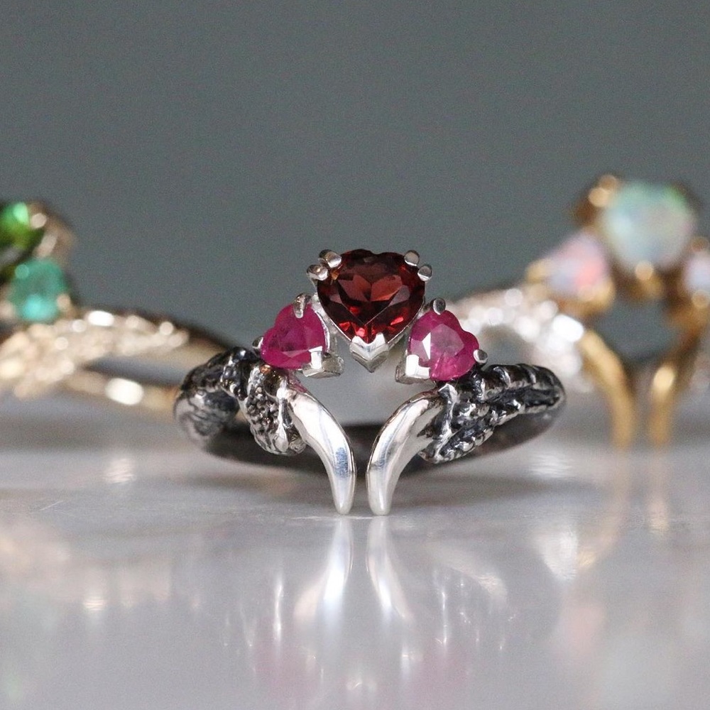 Tessa Metcalfe Love Hearts Threesome Ring